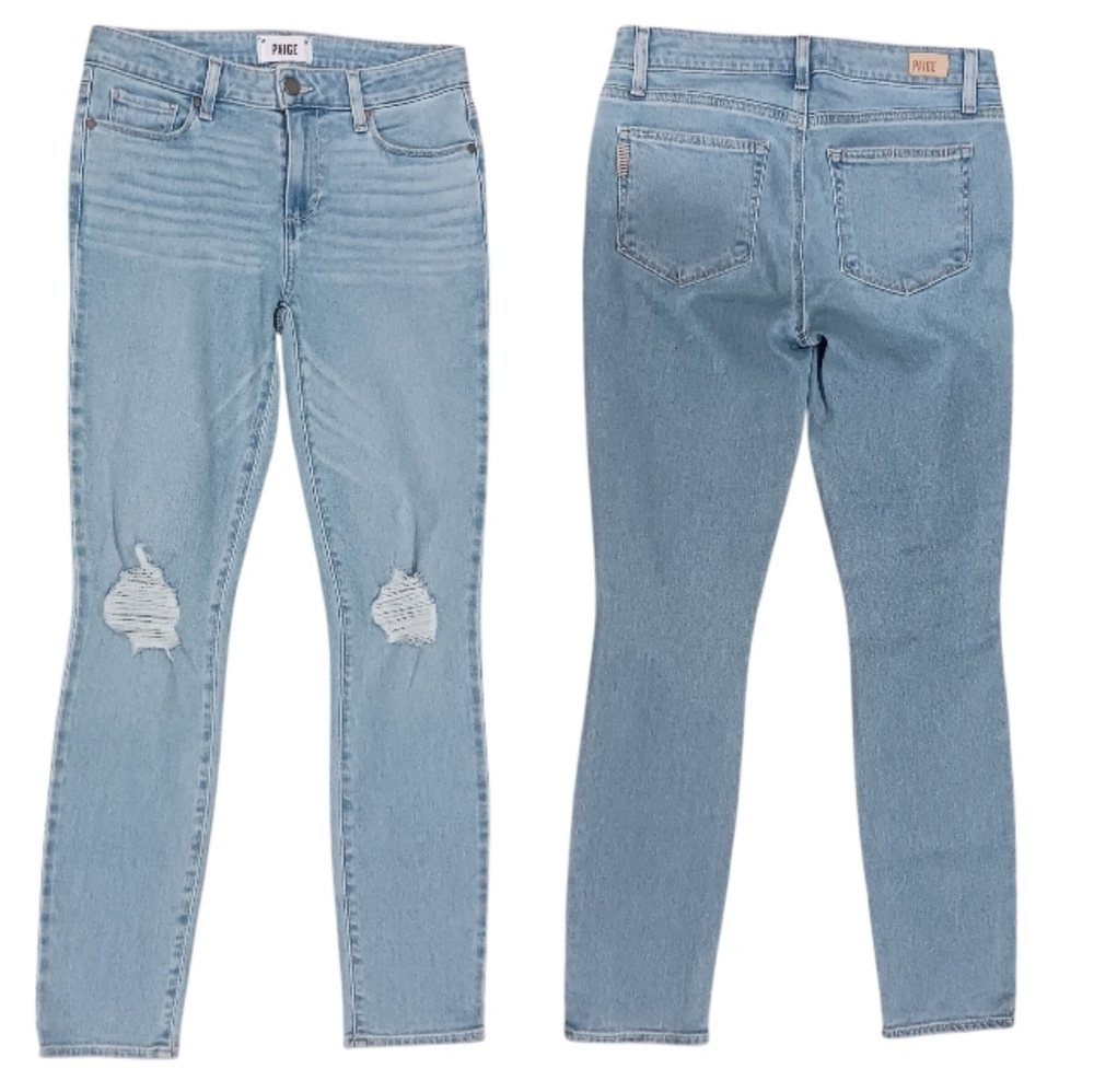 PAIGE Skyline Ankle Peg Jean Destructed - Picture 2 of 9
